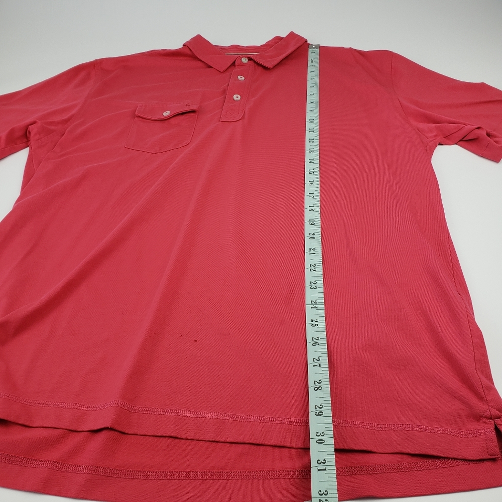 Linksoul Luxury Cotton Polo Size XL in Coral *Flaws* Very Soft - Picture 7 of 10